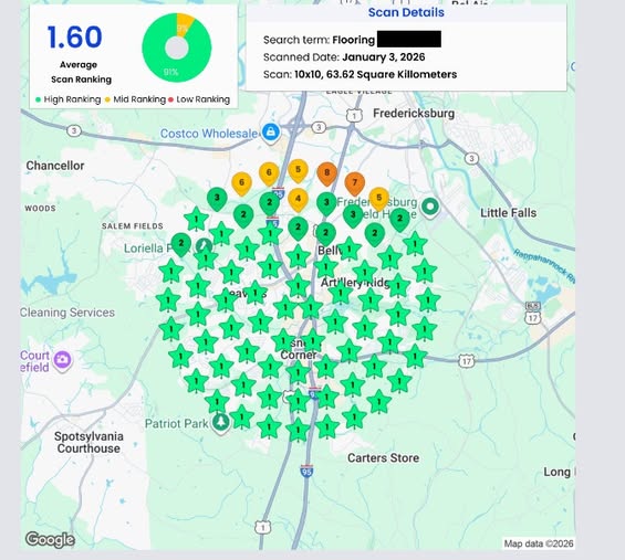 Google Maps ranking improvement example 3